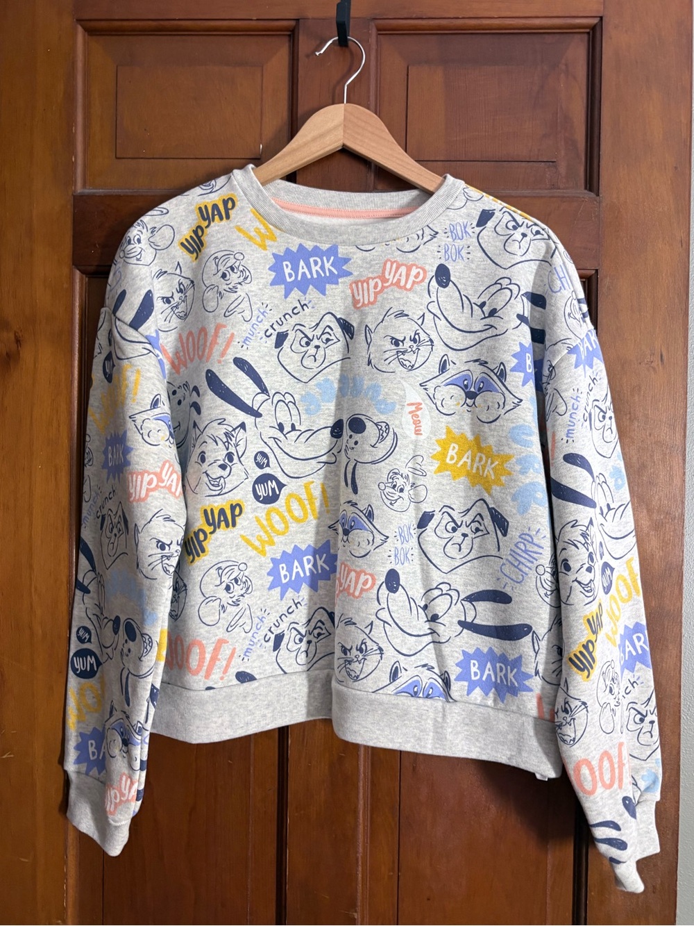 NWT Disney Parks Critter Chaos Pullover Sweatshirt Gray, Size M